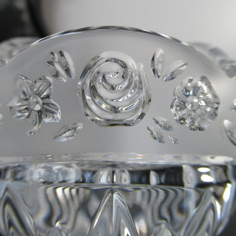Crystal Candy Dish Rose Pattern - Picture 4 of 13